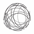 Denine Large Abstract Round Wall Art - Black