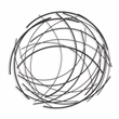Denine Large Abstract Round Wall Art - Black