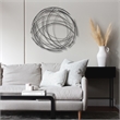 Denine Large Abstract Round Wall Art - Black