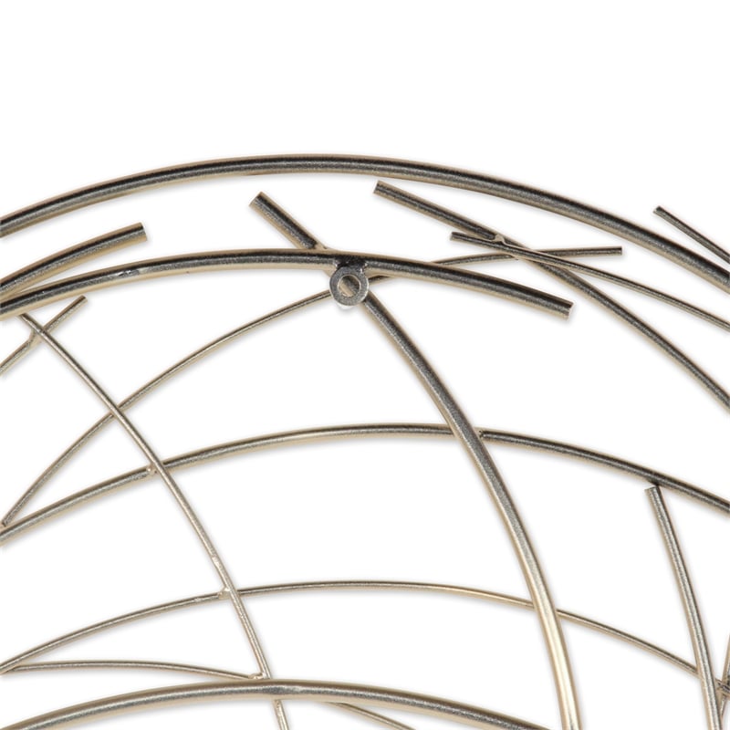 Denine Large Abstract Round Wall Art - Gold