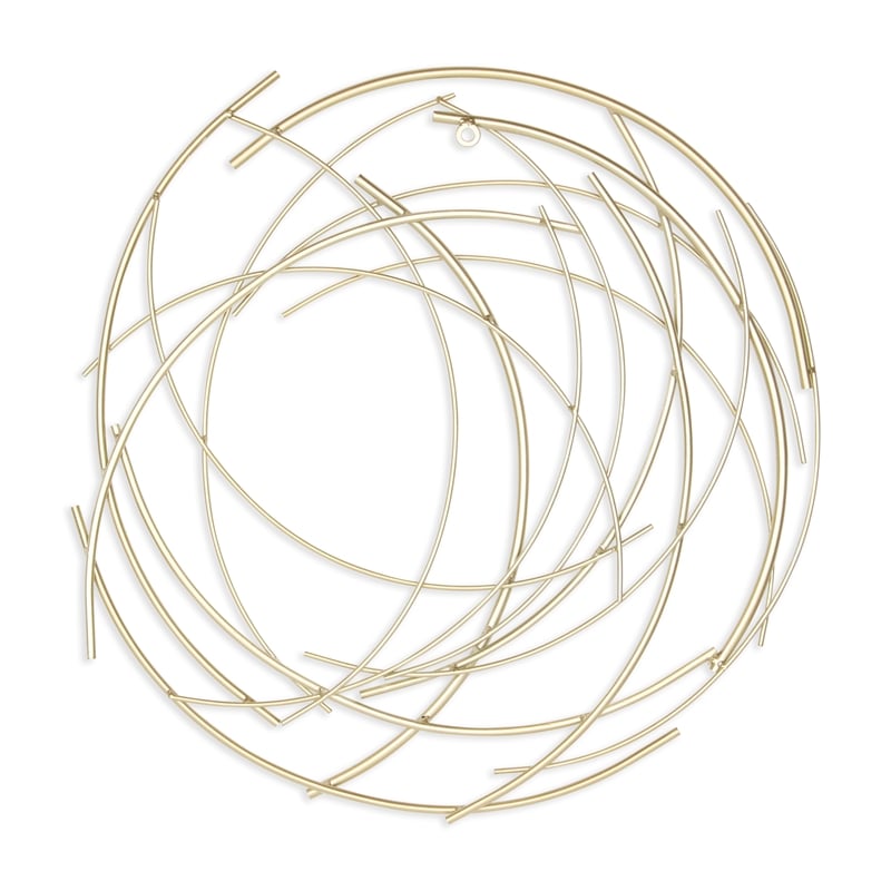 Denine Small Abstract Round Wall Art - Gold