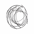 Denine Small Abstract Round Wall Art - Black