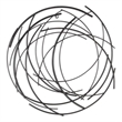 Denine Small Abstract Round Wall Art - Black