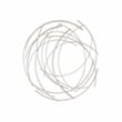 Denine Small Abstract Round Wall Art - Silver