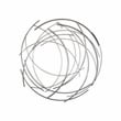Denine Small Abstract Round Wall Art - Silver