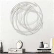 Denine Small Abstract Round Wall Art - Silver