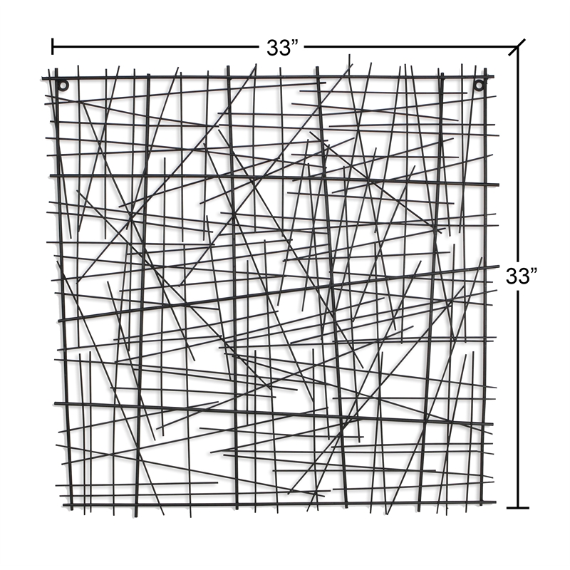 Sylvan Black Square Abstract Wall Art - Large