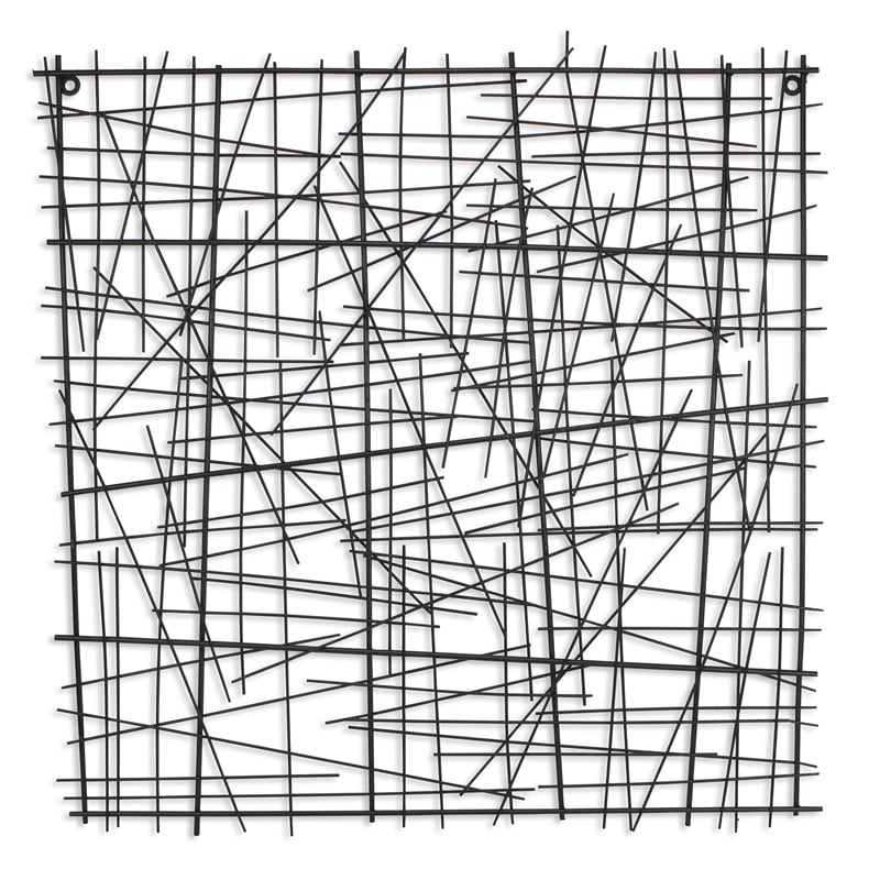 Sylvan Black Square Abstract Wall Art - Large
