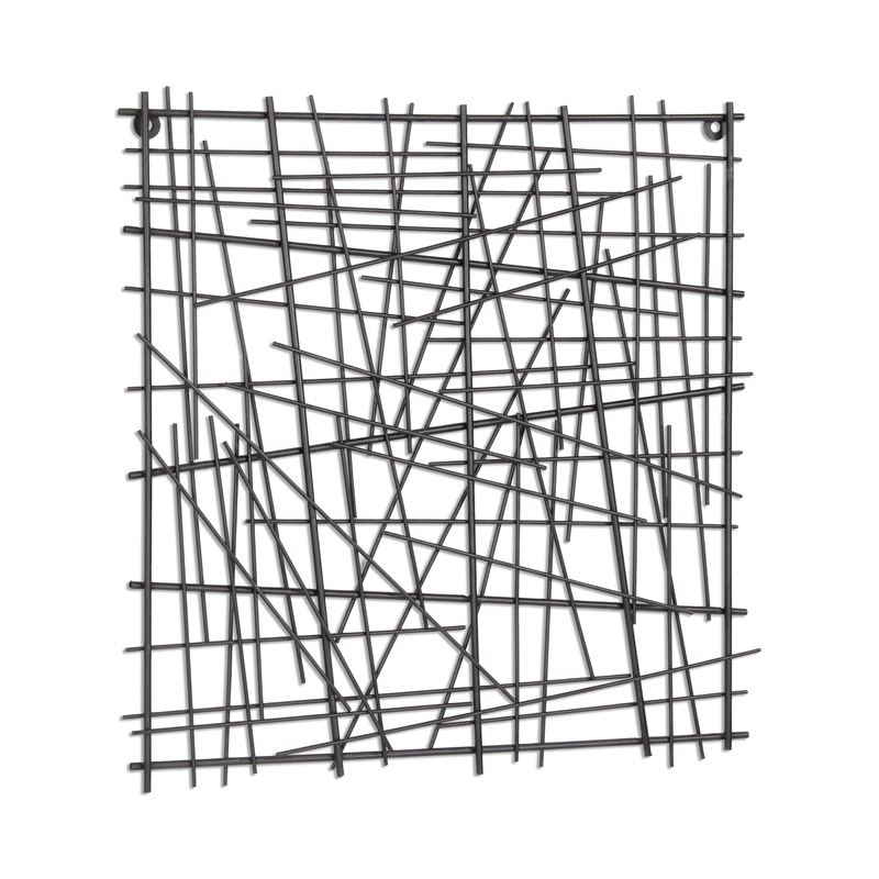 Ablinea Pewter Finished Square Abstract Wall Art