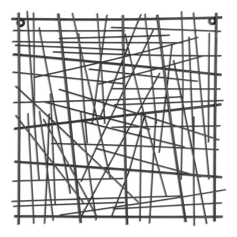 Ablinea Pewter Finished Square Abstract Wall Art