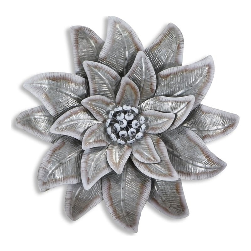Varinnia Galvanized Metal Lotus Style Wall Decor