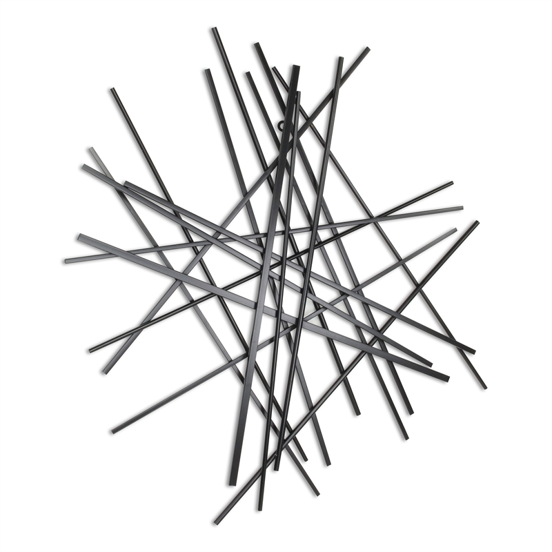 Avalon Large Abstract Wall Decor - Black