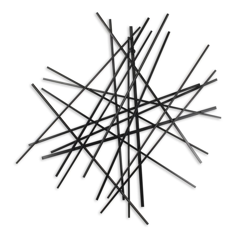 Avalon Large Abstract Wall Decor - Black