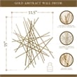 Avalon Large Abstract Wall Decor - Gold