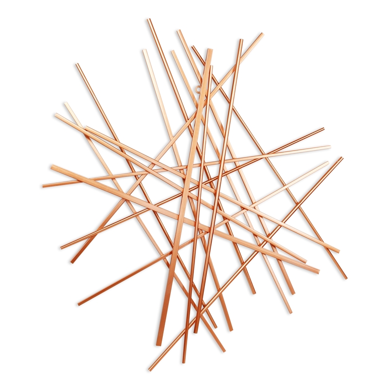 Avalon Large Abstract Wall Decor - Rose Gold