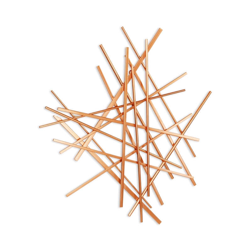 Avalon Small Abstract Wall Decor - Rose Gold