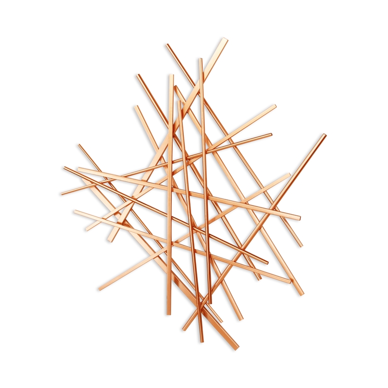 Avalon Small Abstract Wall Decor - Rose Gold