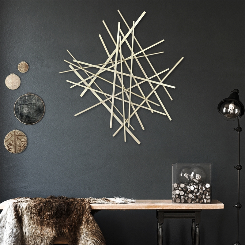 Avalon Small Abstract Wall Decor - Silver