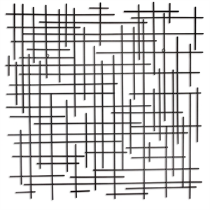 Iquara Large Square Metal Wall Art - Black