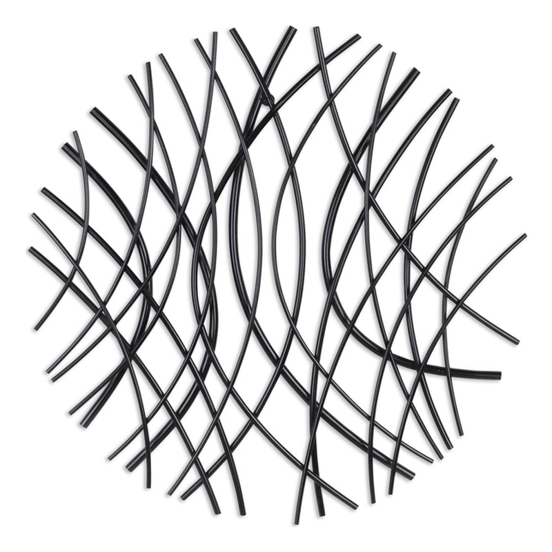 Eleni Small Abstract Wall Decor - Black