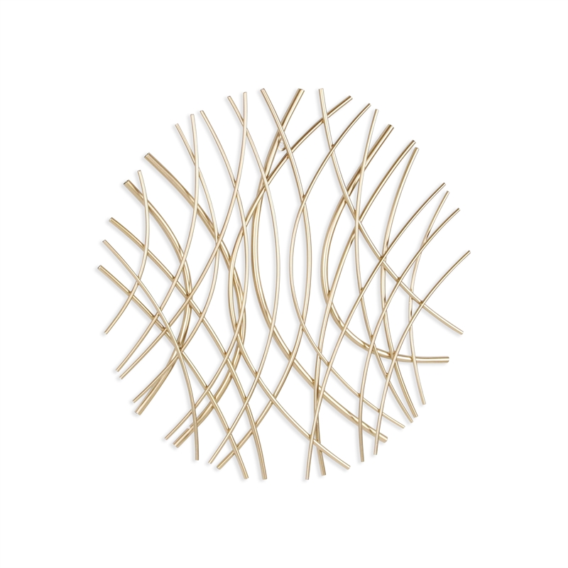 Eleni Small Abstract Wall Decor - Gold
