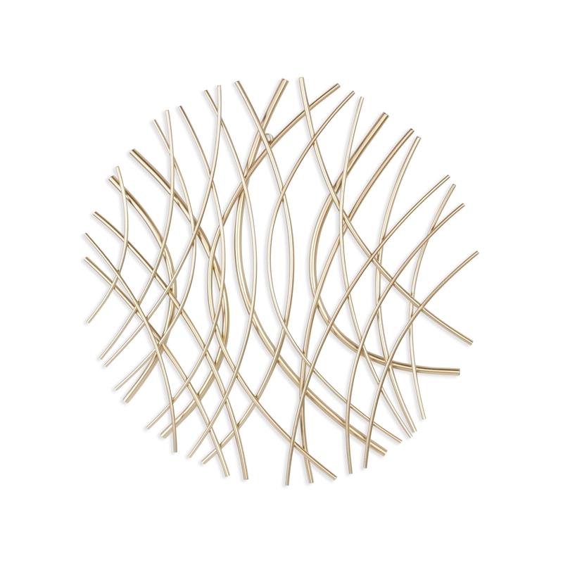 Eleni Small Abstract Wall Decor - Gold