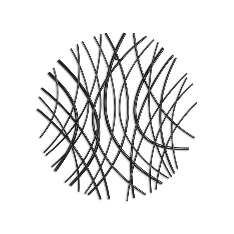 Eleni Large Abstract Wall Decor - Black