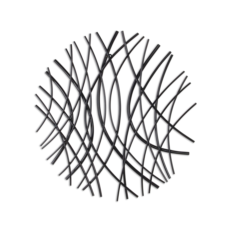 Eleni Large Abstract Wall Decor - Black