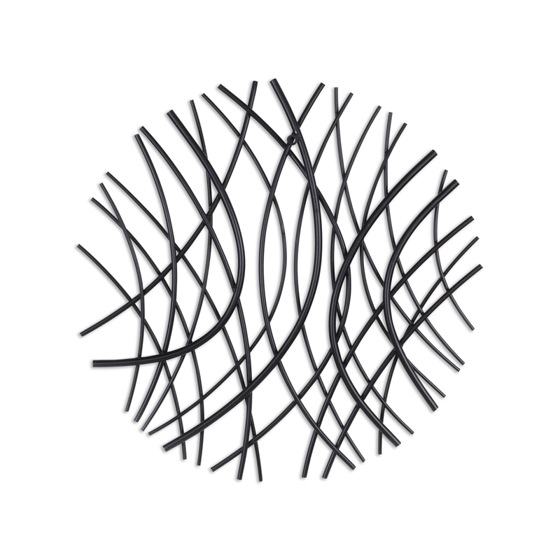 Eleni Large Abstract Wall Decor - Black