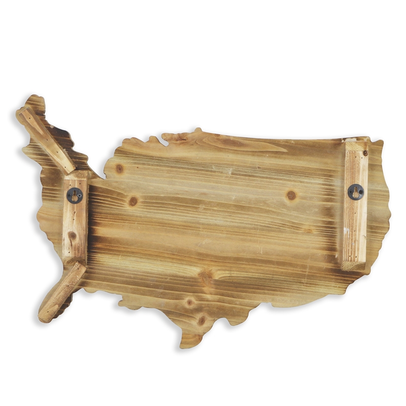 Tellur Wood & Metal USA Map Wall Art - 23.5