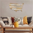 Tellur Wood & Metal USA Map Wall Art - 23.5