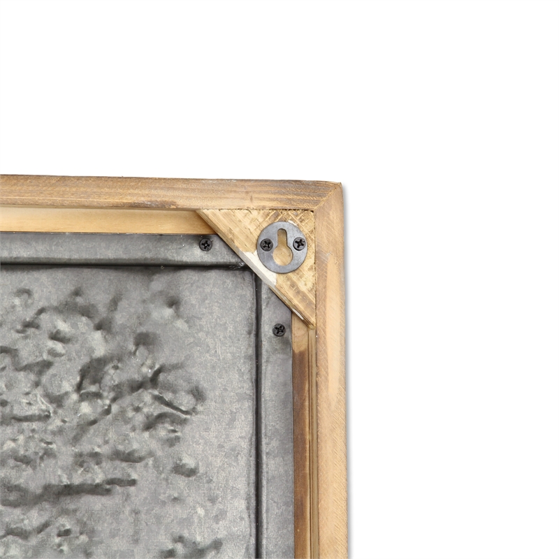 Fiore Wood Framed Metal Motorcycle Wall Decor