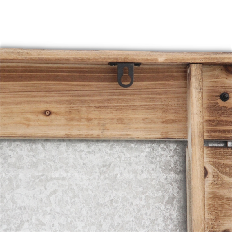 Oriana Painted Metal & Wood World Map Wall Decor