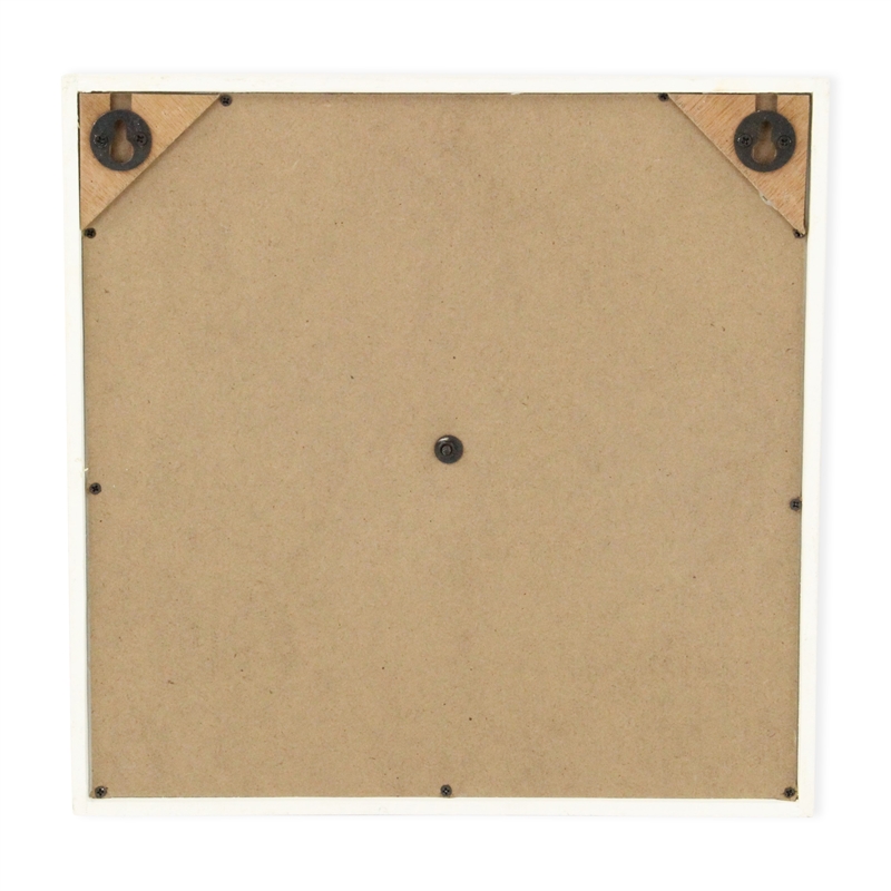 Vita Framed Elegant Gold Flower on White Frame