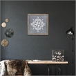 Cowa Painted Compass on Galvanized Backdrop Wall Decor