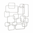 Elara Silver Curved Square Abstract Wall Decor