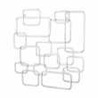 Elara Silver Curved Square Abstract Wall Decor