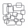 Elara Silver Curved Square Abstract Wall Decor
