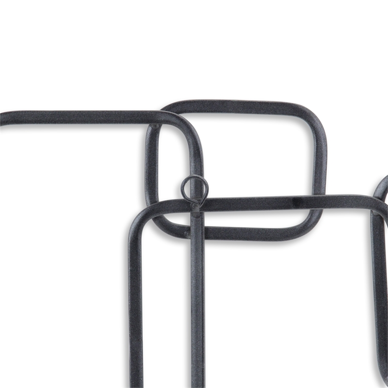 Elara Silver Curved Square Abstract Wall Decor