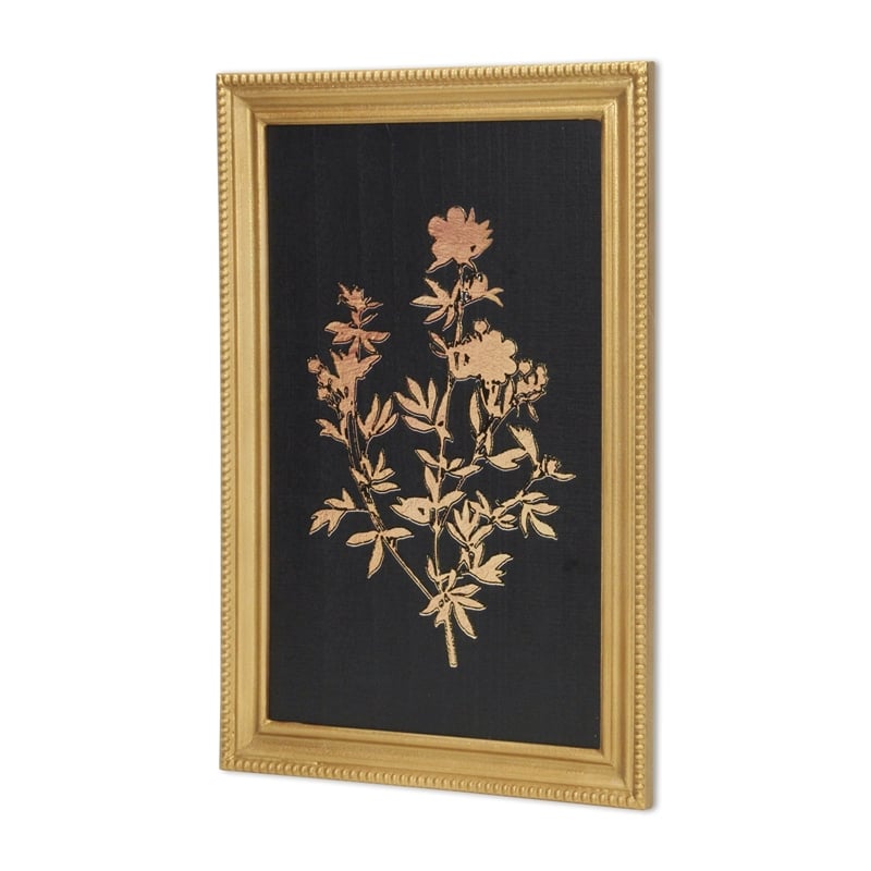 Franziska Gold Framed Flower Decor- Garden Flowers