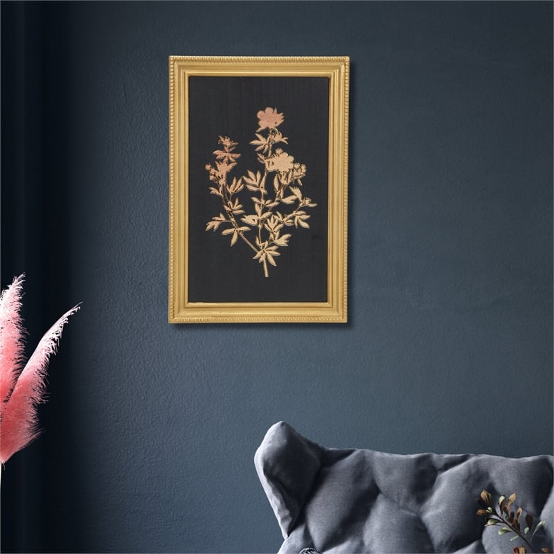 Franziska Gold Framed Flower Decor- Garden Flowers