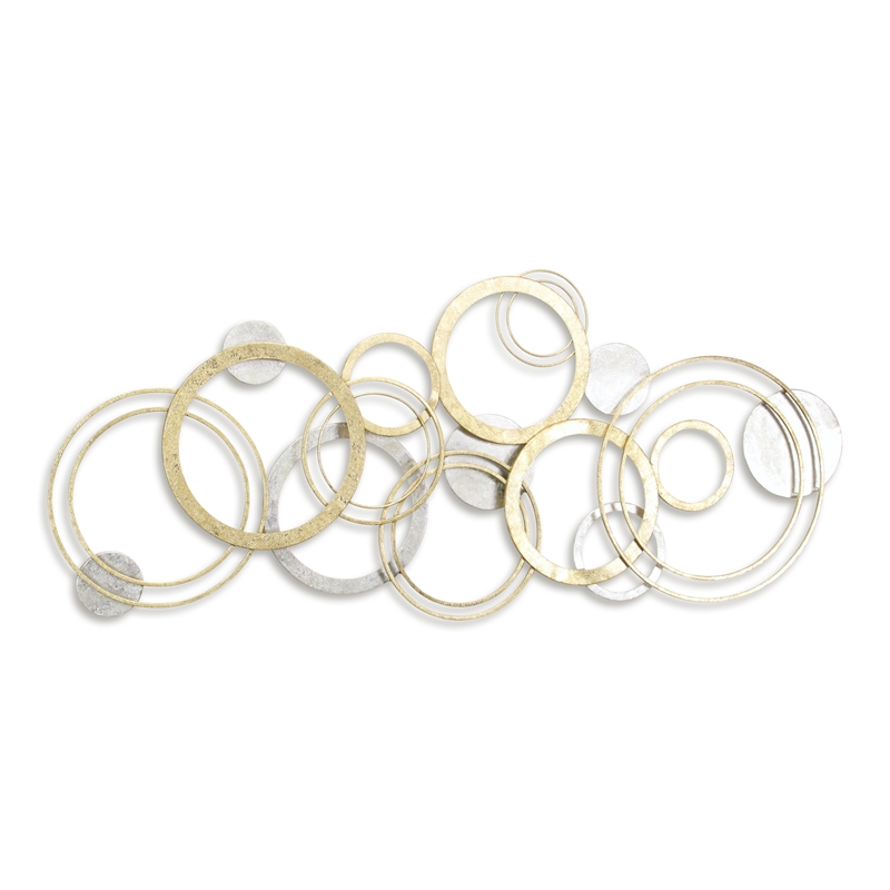 Caliope Multi Ring Gold & Silver Wall Decor