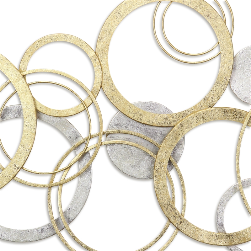 Caliope Multi Ring Gold & Silver Wall Decor