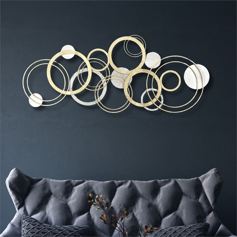 Caliope Multi Ring Gold & Silver Wall Decor