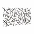 Polaris Rectangle Curved Metal Abstract Wall Art - Black