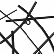 Polaris Rectangle Curved Metal Abstract Wall Art - Black