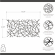 Polaris Rectangle Curved Metal Abstract Wall Art - Black