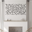 Polaris Rectangle Curved Metal Abstract Wall Art - Black