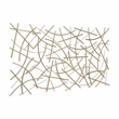 Polaris Rectangle Curved Metal Abstract Wall Art - Gold