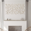 Polaris Rectangle Curved Metal Abstract Wall Art - Gold
